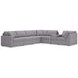Modmax Granite Performance Fabric 7 Piece Modular Sectional with Storage Console and LAF Corner Chair
