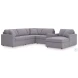 Modmax Granite 6 Piece Performance Fabric Sectional with RAF Chaise