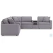 Modmax Granite 8-Piece Performance Fabric Modular Sectional with Audio Consoles