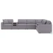 Modmax Granite 8-Piece Performance Fabric Modular Sectional with Audio Consoles