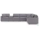 Modmax Granite 8-Piece Performance Fabric Modular Sectional with Storage Consoles