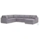Modmax Granite 6-Piece Performance Fabric Modular Sectional with RAF Chaise