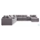 Modmax Granite 8-Piece Performance Fabric Modular Sectional with RAF Chaise and Storage Consoles
