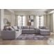 Modmax Granite 8-Piece Performance Fabric Modular Sectional with RAF Chaise and Storage Consoles