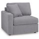 Modmax Granite Performance Fabric 7 Piece Modular Sectional with Storage Console and LAF Corner Chair