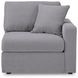 Modmax Granite Performance Fabric 7 Piece Modular Sectional with Audio Console