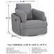 Modmax Granite Performance Fabric Swivel Glider Recliner