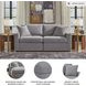 Modmax Granite Performance Fabric Modular 2 Piece Sectional Sofa