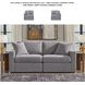 Modmax Granite Performance Fabric Modular 2 Piece Sectional Sofa
