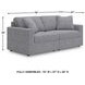 Modmax Granite Performance Fabric Modular 2 Piece Sectional Sofa