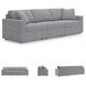 Modmax Granite Performance Fabric Modular 3 Piece Sectional Sofa