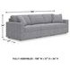 Modmax Granite Performance Fabric Modular 3 Piece Sectional Sofa