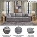 Modmax Granite Performance Fabric Modular 3 Piece Sectional Sofa