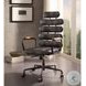 Calan Vintage Black Top Grain Leather Swivel Office Chair