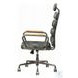 Calan Vintage Black Top Grain Leather Swivel Office Chair