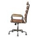 Calan Vintage Whiskey Leather Upholstered Swivel Office Chair