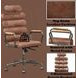Calan Vintage Whiskey Leather Upholstered Swivel Office Chair