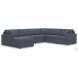 Modmax Ink 6-Piece Performance Fabric Modular Sectional with LAF Chaise