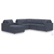 Modmax Ink 6 Piece Performance Fabric Sectional with LAF Chaise