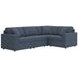 Modmax Ink Performance Fabric 4 Piece Modular Sectional with Armless Chairs
