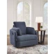 Modmax Ink Performance Fabric Swivel Glider Recliner
