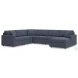 Modmax Ink 6-Piece Performance Fabric Modular Sectional with RAF Chaise