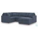 Modmax Ink 4 Piece Performance Fabric Sectional with RAF Chaise