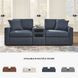 Modmax Ink Performance Fabric Modular Sectional Sofa with Audio Console