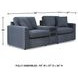 Modmax Ink Performance Fabric Modular Sectional Sofa with Audio Console