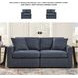 Modmax Ink Performance Fabric Modular 2 Piece Sectional Sofa