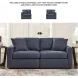Modmax Ink Performance Fabric Modular 2 Piece Sectional Sofa