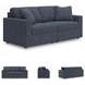 Modmax Ink Performance Fabric Modular 2 Piece Sectional Sofa