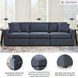 Modmax Ink Performance Fabric Modular 3 Piece Sectional Sofa