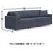 Modmax Ink Performance Fabric Modular 3 Piece Sectional Sofa