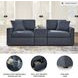 Modmax Ink Performance Fabric Modular Sectional Sofa with Storage Console