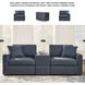 Modmax Ink Performance Fabric Modular Sectional Sofa with Storage Console
