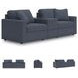 Modmax Ink Performance Fabric Modular Sectional Sofa with Storage Console