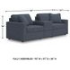 Modmax Ink Performance Fabric Modular Sectional Sofa with Storage Console