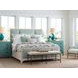 Crystal Cove Green and Gray Upholstered Queen Panel Bed