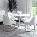 Dunham White Marble Top Round Dining Table