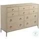 Whitmore Pacifica Alabaster And Brassy Champagne Dresser