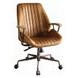 Hamilton Coffee Leather Upholstered Swivel Office Chair