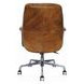 Hamilton Coffee Leather Upholstered Swivel Office Chair