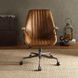 Hamilton Coffee Leather Upholstered Swivel Office Chair