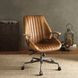 Hamilton Coffee Leather Upholstered Swivel Office Chair