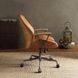 Hamilton Coffee Leather Upholstered Swivel Office Chair