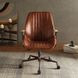 Hamilton Cocoa Leather Upholstered Swivel Office Chair