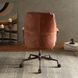 Hamilton Cocoa Leather Upholstered Swivel Office Chair