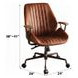 Hamilton Cocoa Leather Upholstered Swivel Office Chair
