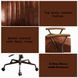 Hamilton Cocoa Leather Upholstered Swivel Office Chair